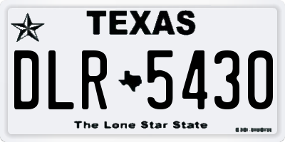TX license plate DLR5430