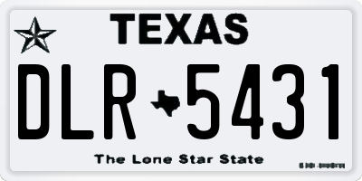 TX license plate DLR5431
