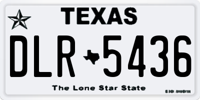TX license plate DLR5436