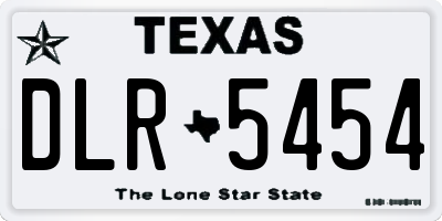 TX license plate DLR5454