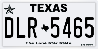 TX license plate DLR5465