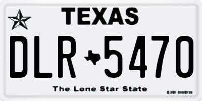 TX license plate DLR5470