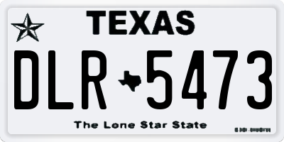 TX license plate DLR5473