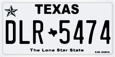 TX license plate DLR5474