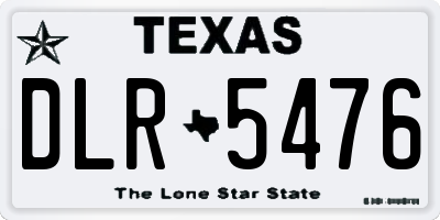 TX license plate DLR5476
