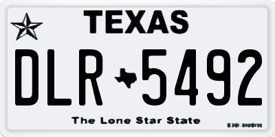 TX license plate DLR5492