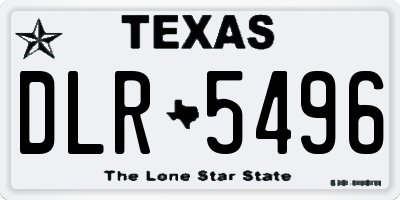 TX license plate DLR5496