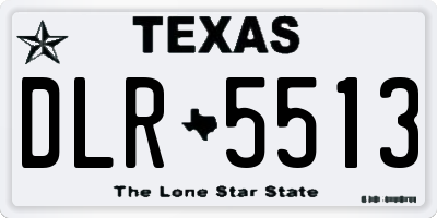 TX license plate DLR5513