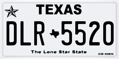 TX license plate DLR5520