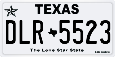TX license plate DLR5523