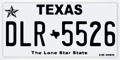 TX license plate DLR5526
