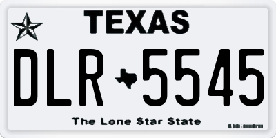 TX license plate DLR5545
