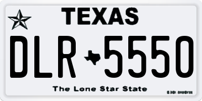 TX license plate DLR5550
