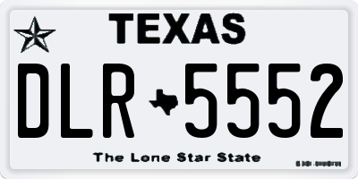TX license plate DLR5552