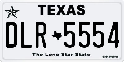 TX license plate DLR5554