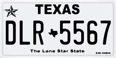 TX license plate DLR5567