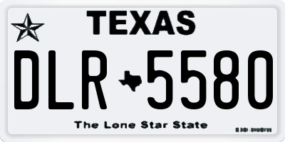 TX license plate DLR5580