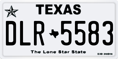 TX license plate DLR5583
