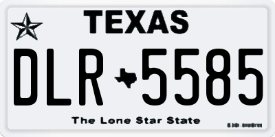 TX license plate DLR5585