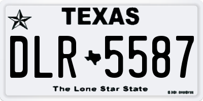 TX license plate DLR5587