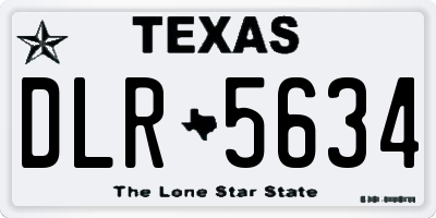 TX license plate DLR5634