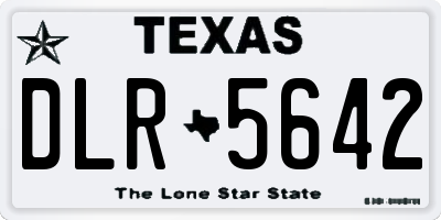 TX license plate DLR5642