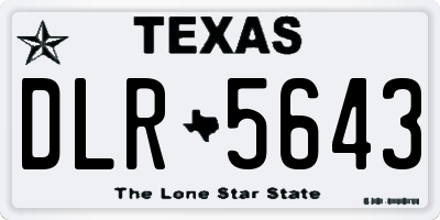 TX license plate DLR5643