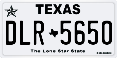 TX license plate DLR5650