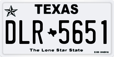 TX license plate DLR5651