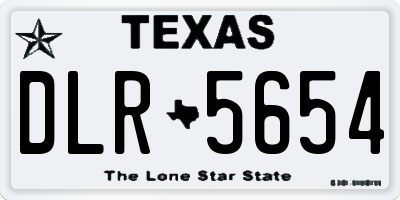 TX license plate DLR5654