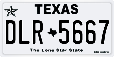 TX license plate DLR5667
