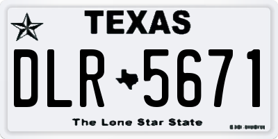 TX license plate DLR5671