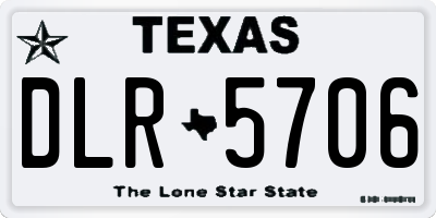 TX license plate DLR5706