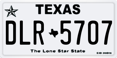 TX license plate DLR5707