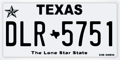 TX license plate DLR5751