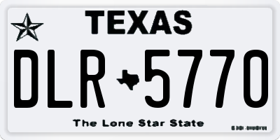 TX license plate DLR5770