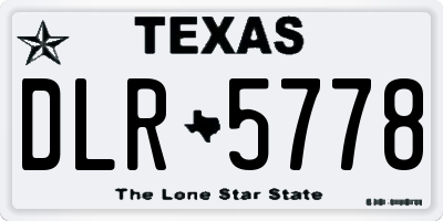 TX license plate DLR5778