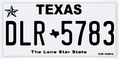 TX license plate DLR5783