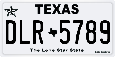 TX license plate DLR5789