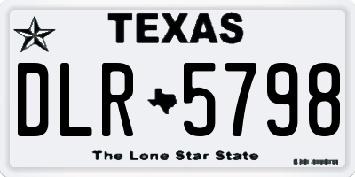 TX license plate DLR5798