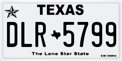 TX license plate DLR5799