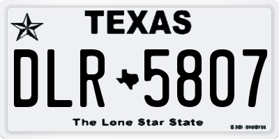 TX license plate DLR5807