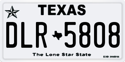 TX license plate DLR5808