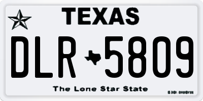 TX license plate DLR5809