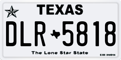 TX license plate DLR5818