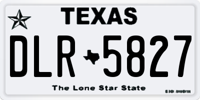 TX license plate DLR5827
