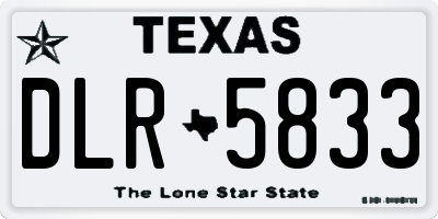 TX license plate DLR5833