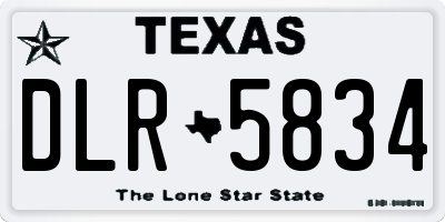 TX license plate DLR5834