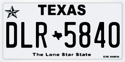 TX license plate DLR5840