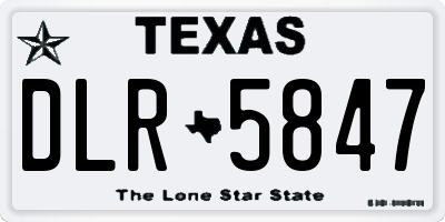 TX license plate DLR5847